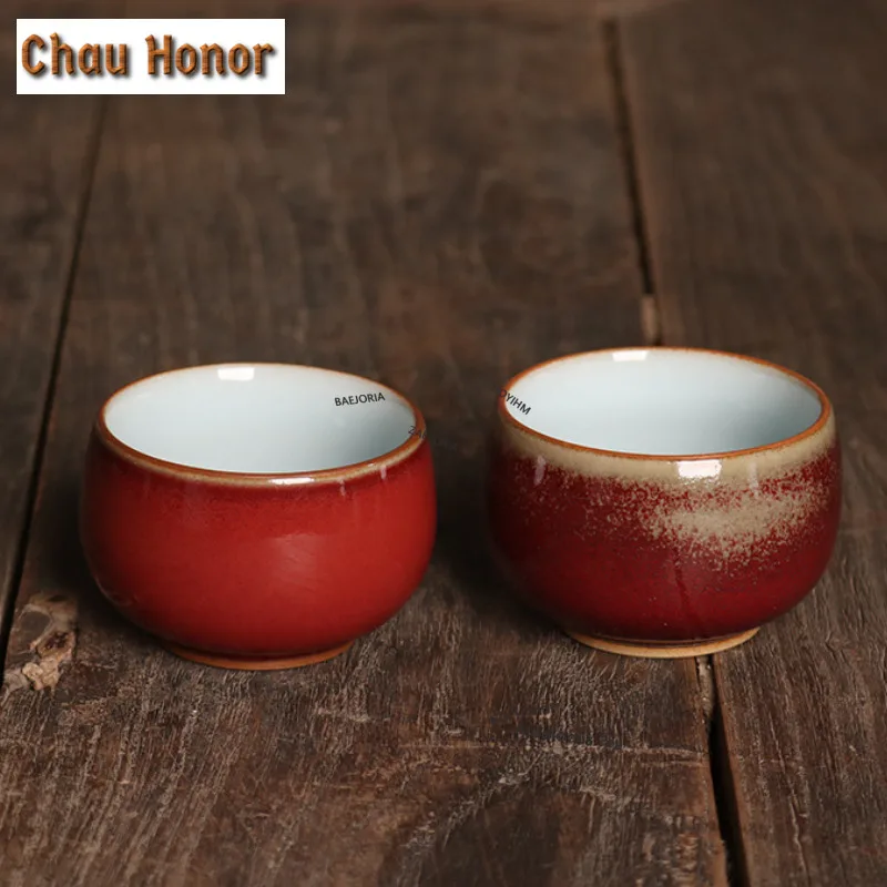 75ml Jun Porcelain Pigeon Blood Red Teacup Antique Kiln Change Tea Bowl Tea-tasting Personal Cup Jianzhan Master Cup Teaset Gift
75ml Jun Porcelain Pigeon Blood Red Teacup Antique Kiln Change Tea Bowl Tea-tasting Personal Cup Jianzhan Master Cup Teaset Gift