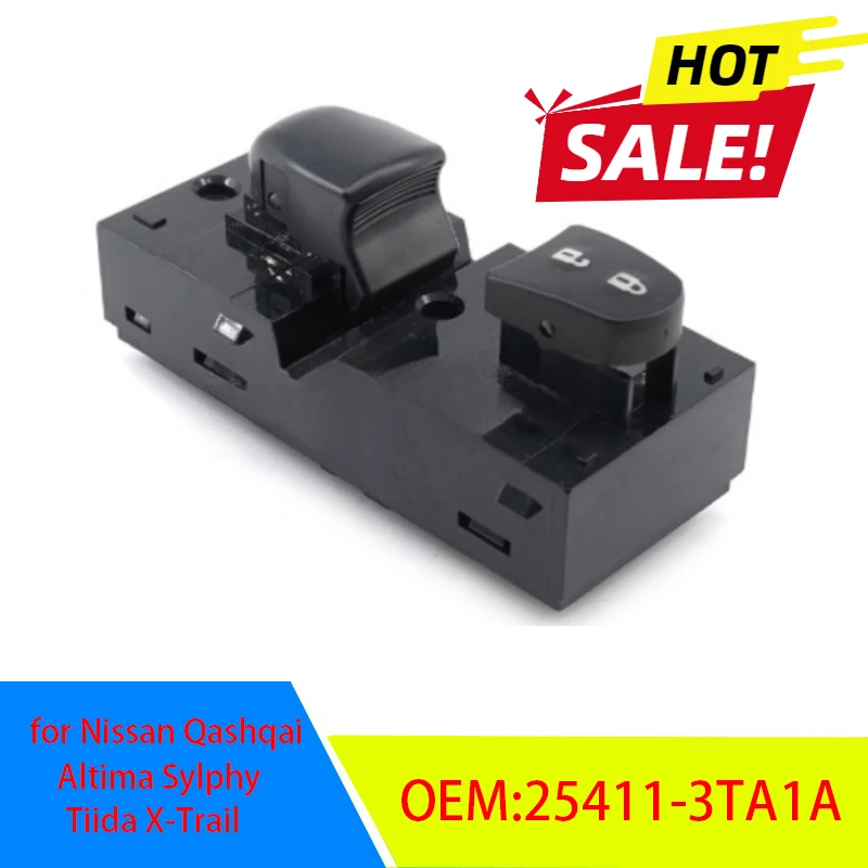 Passenger Side Electric Window Switch Control Button for Nissan Qashqai Altima Sylphy Tiida X-Trail 25411-3TA1A Car Accessories
Passenger Side Electric Window Switch Control Button for Nissan Qashqai Altima Sylphy Tiida X-Trail 25411-3TA1A Car Accessories