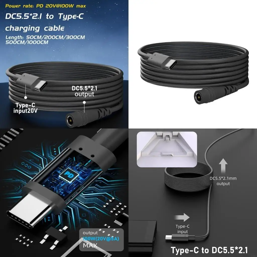 27RA USB C до DC5,5 ммх2,1 мм Удлинительное кабель адаптера PD100W быстро скорость зарядки DC5521 для таблеток, телефонов и
27RA USB C до DC5,5 ммх2,1 мм Удлинительное кабель адаптера PD100W быстро скорость зарядки DC5521 для таблеток, телефонов и