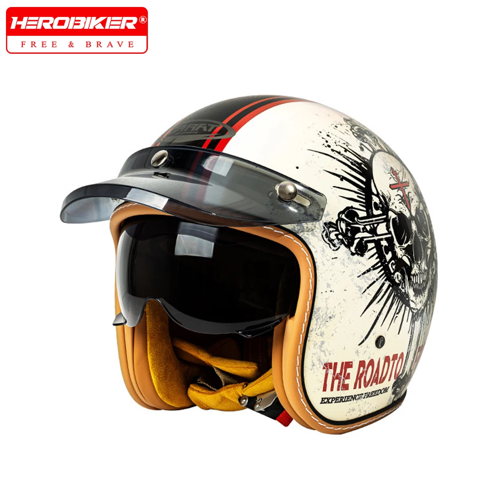 Retro Motorcycle Helmet Men Women DOT Certification Lightweight Three-quarters Helmet Vintage Motorbike Helmet Capacete De Moto
Retro Motorcycle Helmet Men Women DOT Certification Lightweight Three-quarters Helmet Vintage Motorbike Helmet Capacete De Moto