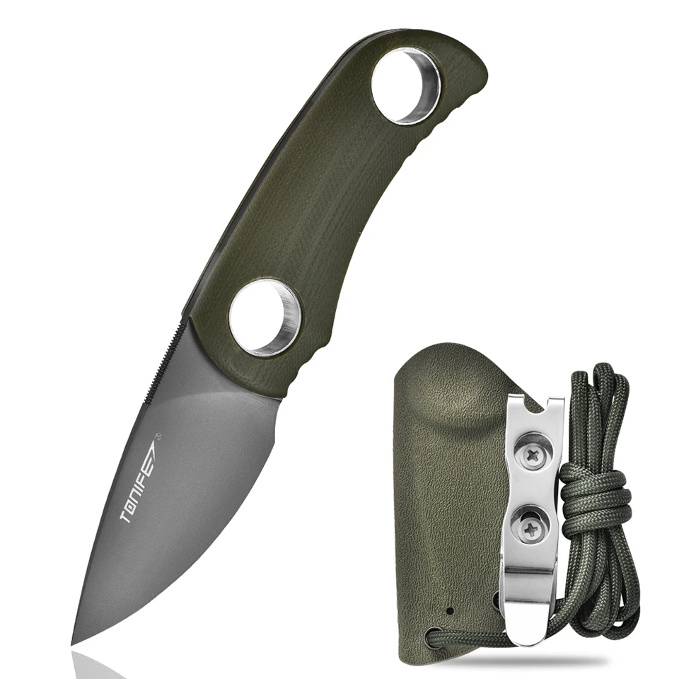 TONIFE Fixed Blade Straight Knife G10 Handle K Sheath Sharp Outdoor Tactical Hunting Pocket EDC Tool Daily Neck Knife Runer
TONIFE Fixed Blade Straight Knife G10 Handle K Sheath Sharp Outdoor Tactical Hunting Pocket EDC Tool Daily Neck Knife Runer