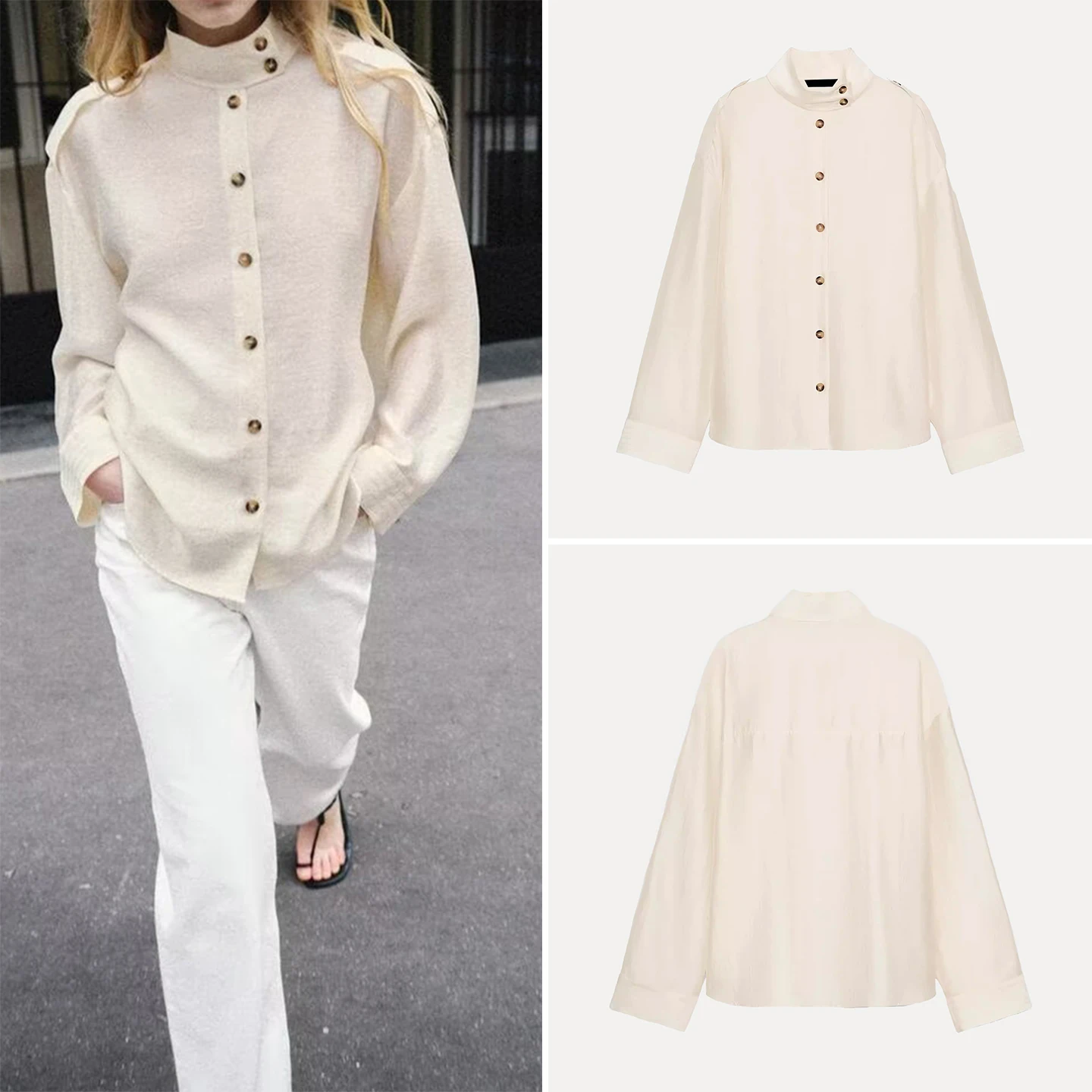 Fashionable Casual Stand Collar Shirt Women's Spring 2026 New Arrival Versatile Daily Wear Comfortable Standard Fit Long Sleeve
Fashionable Casual Stand Collar Shirt Women's Spring 2026 New Arrival Versatile Daily Wear Comfortable Standard Fit Long Sleeve