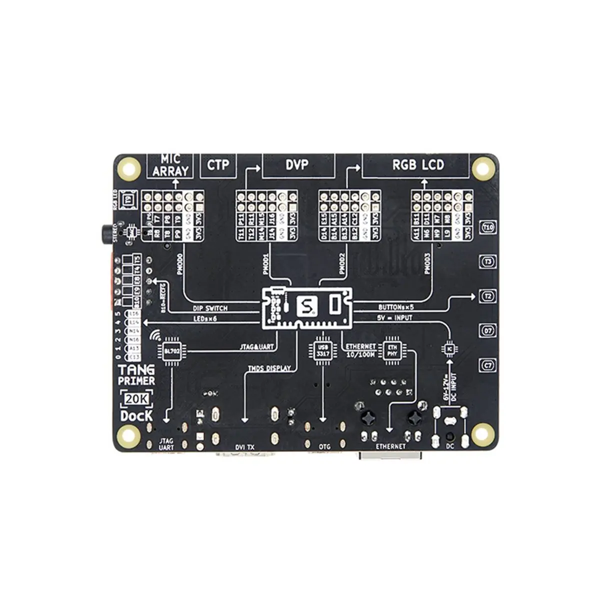 Новая электронная плата для док-станции Primer 20K GW2A FPGA, минимальная плата расширения системы
Новая электронная плата для док-станции Primer 20K GW2A FPGA, минимальная плата расширения системы