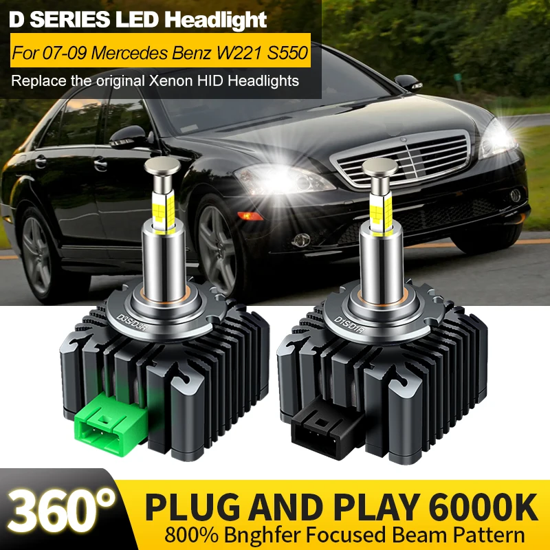 2 шт. для Mercedes Benz W221 S550 S-Class 2007-2009, ксеноновые HID фонари, замена Canbus 360 лм 6000K Plug & Play
2 шт. для Mercedes Benz W221 S550 S-Class 2007-2009, ксеноновые HID фонари, замена Canbus 360 лм 6000K Plug & Play