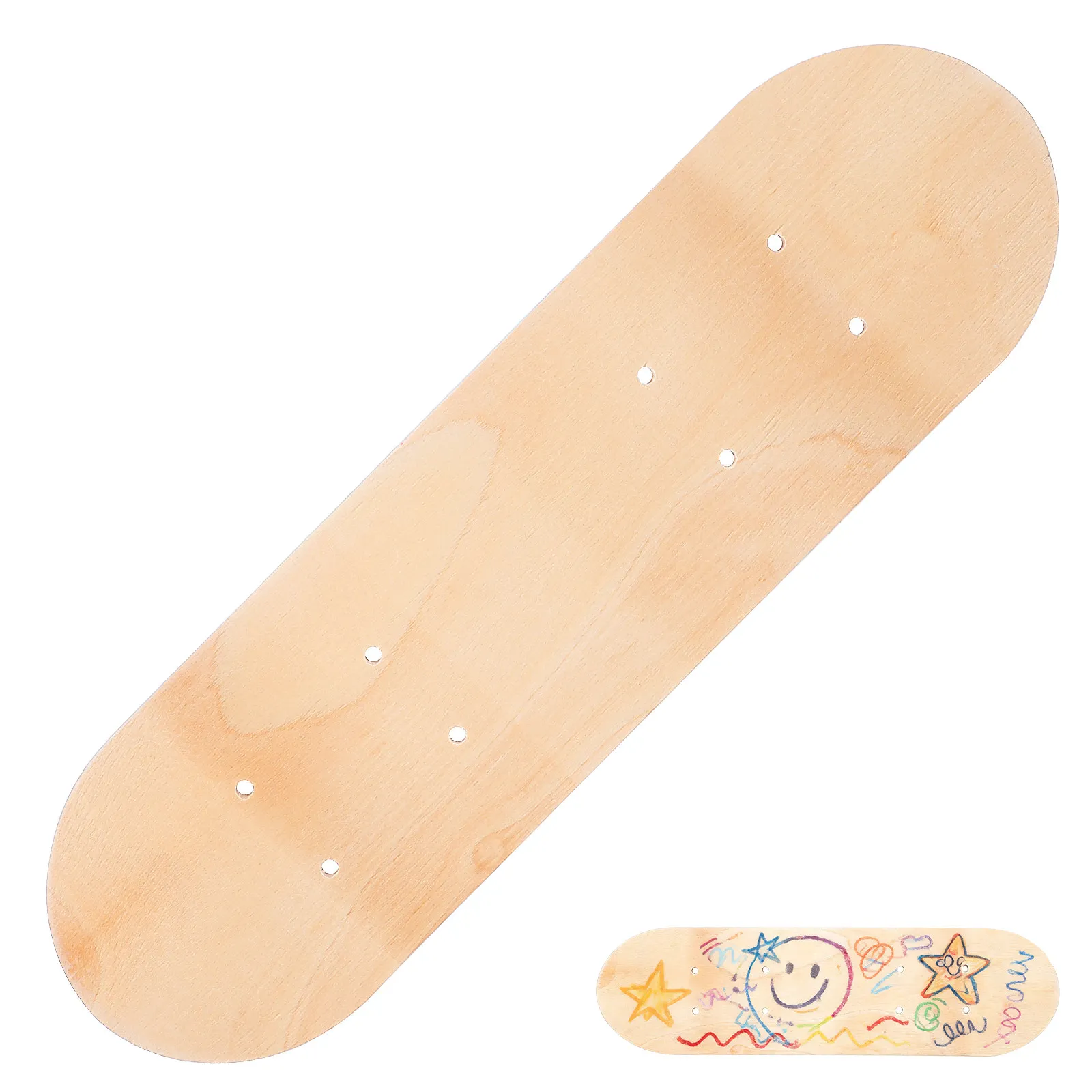 Blank Wooden Skateboard Deck Unfinished DIY Paintable Skateboard Replacement Board Double Sided for Teens
Blank Wooden Skateboard Deck Unfinished DIY Paintable Skateboard Replacement Board Double Sided for Teens