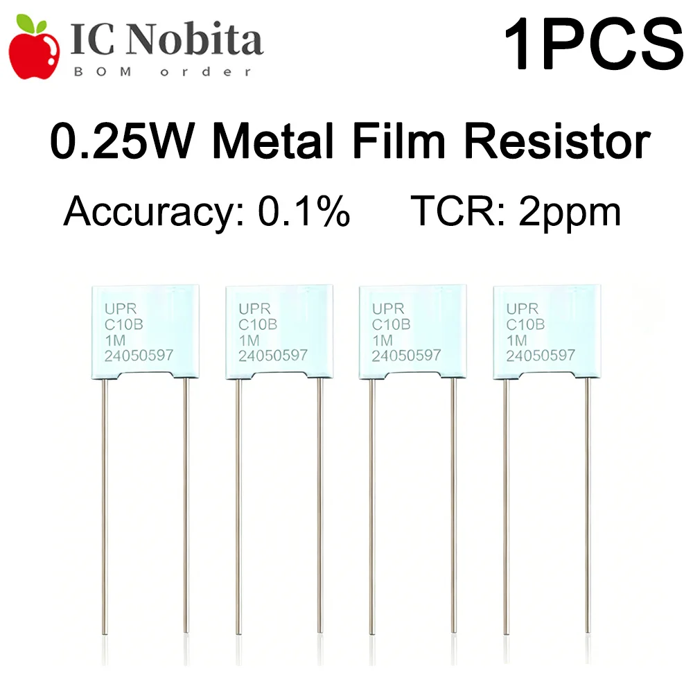 1PCS UPR Precision Metal Film Resistor 1/4W 0.25W 1M 5M 20 50 250 Ohm 0.1% 2PPM Low Temperature Drift Vertical Sampling Resistor
1PCS UPR Precision Metal Film Resistor 1/4W 0.25W 1M 5M 20 50 250 Ohm 0.1% 2PPM Low Temperature Drift Vertical Sampling Resistor