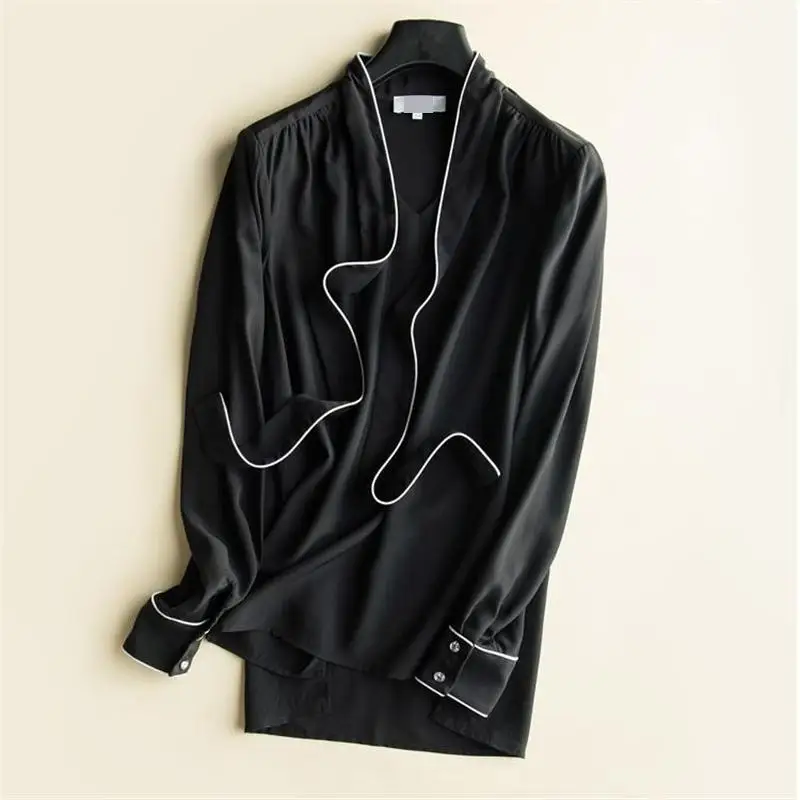 Thin Silk Shirts for Women 100% Silk Breathable Tops for Lady Hedging Shirts Hot Sale Spring
Thin Silk Shirts for Women 100% Silk Breathable Tops for Lady Hedging Shirts Hot Sale Spring