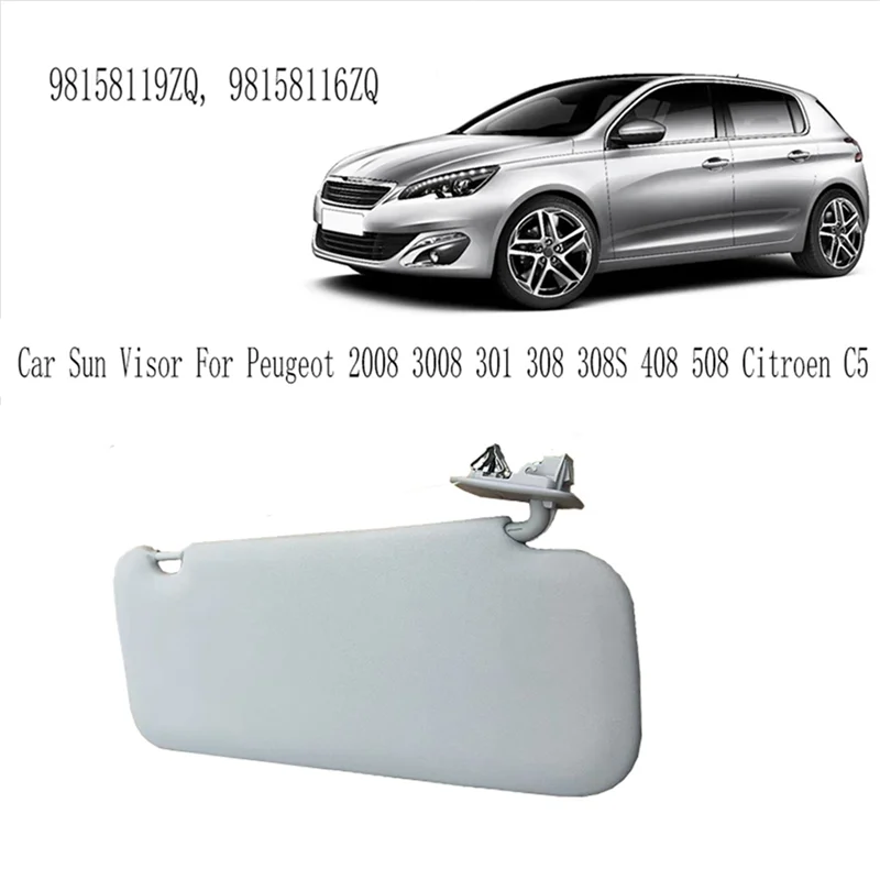 Car Sun Visor Interior Sunshade For 2008 3008 301 308 308S 408 508 Citroen C5 98158119ZQ, 98158116ZQ
Car Sun Visor Interior Sunshade For 2008 3008 301 308 308S 408 508 Citroen C5 98158119ZQ, 98158116ZQ