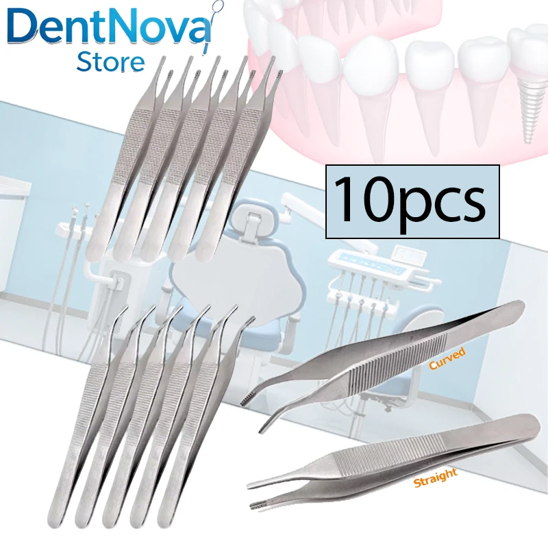 10pcs Thumb Forceps 12CM Non-Slip Grip Stainless Steel Ophthalmic Tweezers for Cartilage Separation Fat Clamp
10pcs Thumb Forceps 12CM Non-Slip Grip Stainless Steel Ophthalmic Tweezers for Cartilage Separation Fat Clamp
