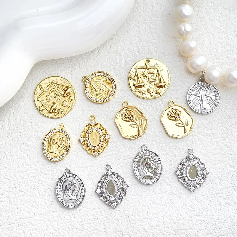3 PCS Copper Plated Genuine Gold Inlaid Zirconia Stone Figurine Rose Pendant DIY Production of Fashionable Jewelry Accessories
3 PCS Copper Plated Genuine Gold Inlaid Zirconia Stone Figurine Rose Pendant DIY Production of Fashionable Jewelry Accessories