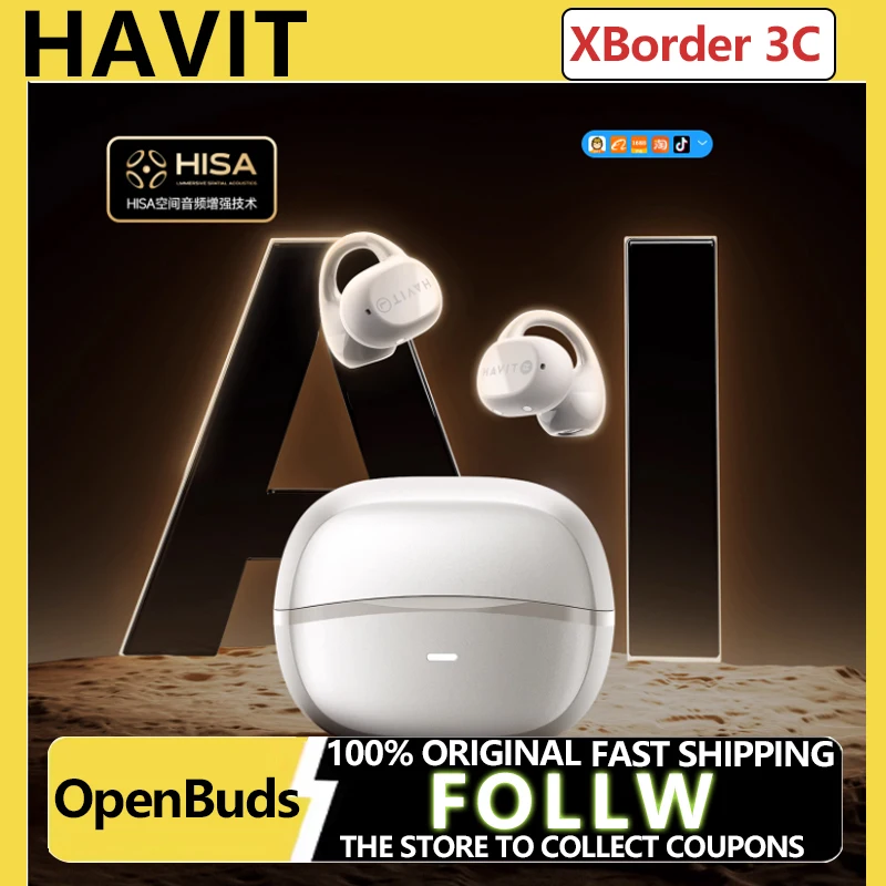 Новые наушники HAVIT OpenBuds с зажимом для ушей, Bluetooth-наушники, беспроводные музыкальные игровые наушники с костной проводимостью, совместимые с IPhone, подарок
Новые наушники HAVIT OpenBuds с зажимом для ушей, Bluetooth-наушники, беспроводные музыкальные игровые наушники с костной проводимостью, совместимые с IPhone, подарок