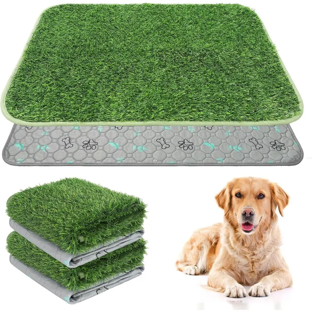 2 Pack Washable Artificial Grass Pads, 32x38 Multipurpose Reusable Dog Potty Mat
2 Pack Washable Artificial Grass Pads, 32x38 Multipurpose Reusable Dog Potty Mat