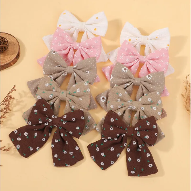 10pcs/set Cotton Flower Bowknot Hair Clips for Kids Girls Sweet Hairpin Barrettes Ponytail Clip Hair Accessories Headwear
10pcs/set Cotton Flower Bowknot Hair Clips for Kids Girls Sweet Hairpin Barrettes Ponytail Clip Hair Accessories Headwear