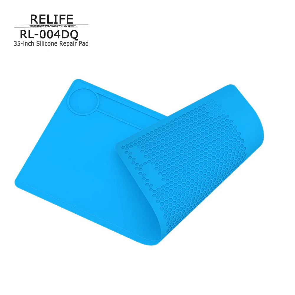 RELIFE RL-004DQ 35 Inch Silicone Repair Pad High Temperature Resistant for BGA PCB Mobile Phone Soldering Repair Work Mat
RELIFE RL-004DQ 35 Inch Silicone Repair Pad High Temperature Resistant for BGA PCB Mobile Phone Soldering Repair Work Mat