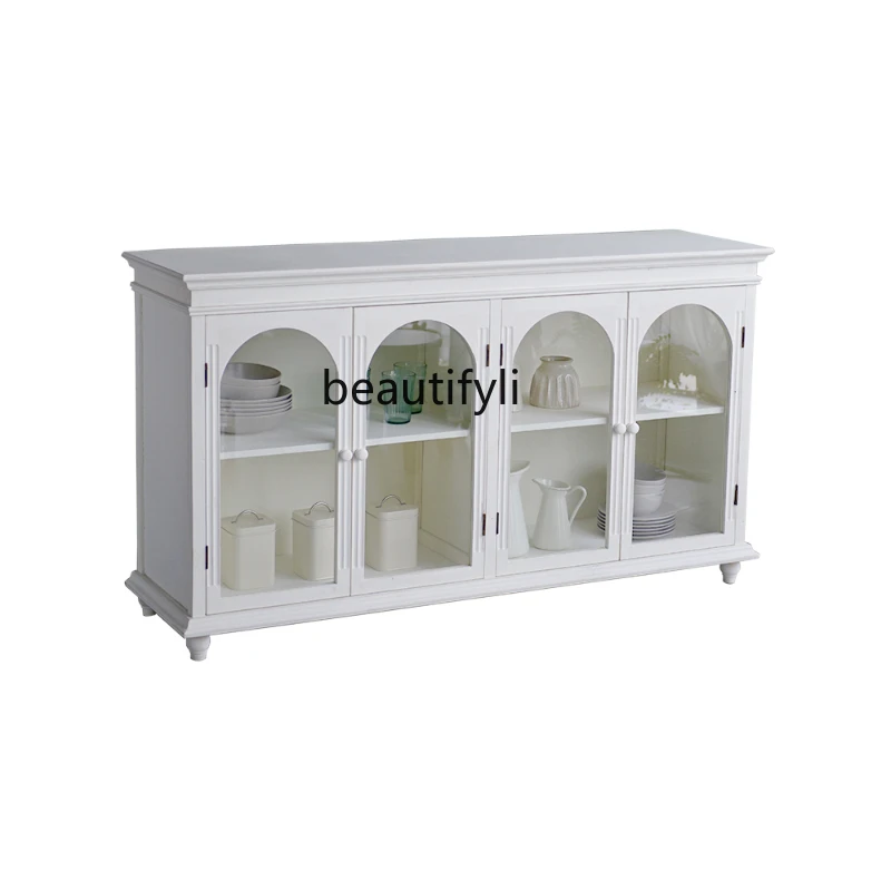 CXH European Style French Country Style White Vintage Glass Door Sideboard Cabinet Hallway Storage Curio Cabinet
CXH European Style French Country Style White Vintage Glass Door Sideboard Cabinet Hallway Storage Curio Cabinet