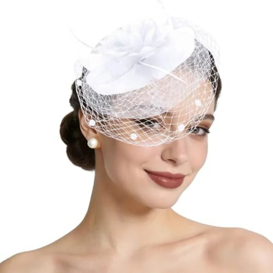 Fascinators Hats for Women Mesh Feathers Elegant Tea Party Kentucky Hat Derby Headband with Hair Clip
Fascinators Hats for Women Mesh Feathers Elegant Tea Party Kentucky Hat Derby Headband with Hair Clip
