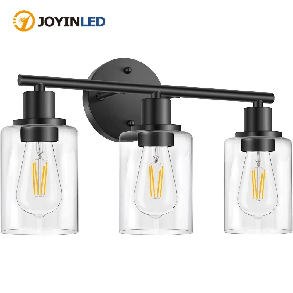 JOYINLED 3 Lights Modern Wall Lights Matte Black Farmhouse Metal Wall Lamp with Glass Shade Fixture for Bedroom Kitchen Hallway
JOYINLED 3 Lights Modern Wall Lights Matte Black Farmhouse Metal Wall Lamp with Glass Shade Fixture for Bedroom Kitchen Hallway