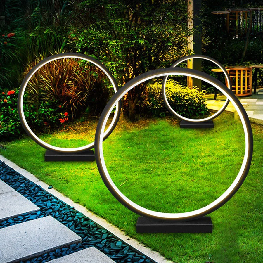 Dia600mm Waterproof Circle Rings Pathway Lawn Light Modern Landscape Column Post Light Outdoor Courtyard Villa Road Pillar Light
Dia600mm Waterproof Circle Rings Pathway Lawn Light Modern Landscape Column Post Light Outdoor Courtyard Villa Road Pillar Light