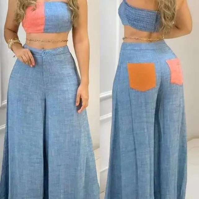 Contrasting Color Splicing Tube Top Tight Suit Trousers 2025 Spring And Summer New Product Fashion Women's Clothing Sleeveless
Contrasting Color Splicing Tube Top Tight Suit Trousers 2025 Spring And Summer New Product Fashion Women's Clothing Sleeveless