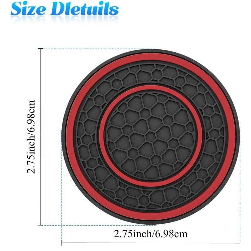 2026New2pcs Car Cup Holder Coasters, Non-Slip and Spill-Proof Silicone Coaster Set of 2, Embedded Shock-Absorbing Drink Pads, In-Car Noise Reduction and Vibration Dampening, Flexible Cup Holder Insert Pads, Black + Red
2026New2pcs Car Cup Holder Coasters, Non-Slip and Spill-Proof Silicone Coaster Set of 2, Embedded Shock-Absorbing Drink Pads, In-Car Noise Reduction and Vibration Dampening, Flexible Cup Holder Insert Pads, Black + Red
