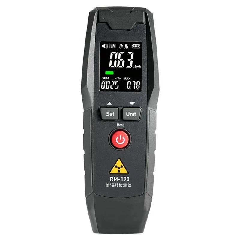 Nuclear Radiation Tester 0.01USv/H-9999USv/H Detection Range 48KeV-3.0MeV Energy Portable Safety Monitor for Home Use
Nuclear Radiation Tester 0.01USv/H-9999USv/H Detection Range 48KeV-3.0MeV Energy Portable Safety Monitor for Home Use