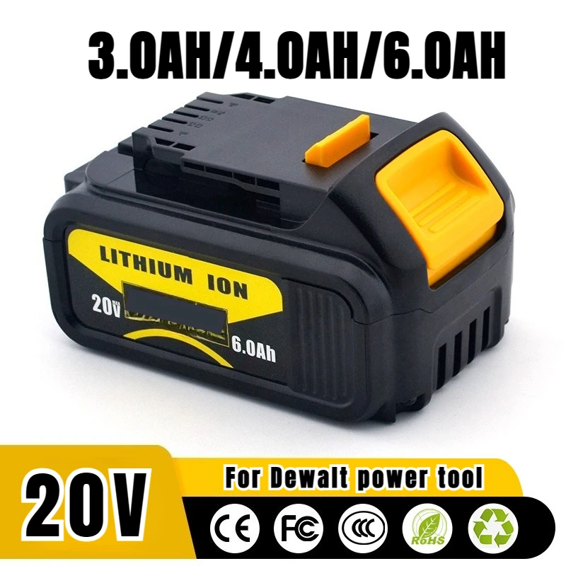 20V 3.0AH/4.0AH/6.0AH Lithium Battery Suitable for Dewalt Compatible DCB200 DCB180 Electric Tool Battery Pack
20V 3.0AH/4.0AH/6.0AH Lithium Battery Suitable for Dewalt Compatible DCB200 DCB180 Electric Tool Battery Pack
