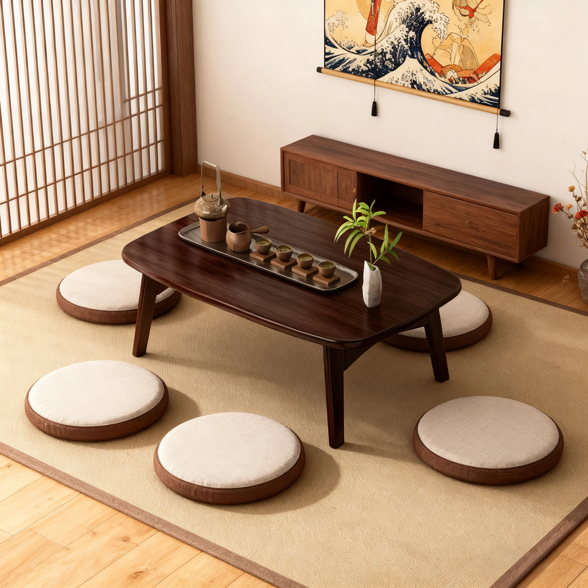 Japanese-Style Floor Folding Table - a Space-Saving Side Table That Can Be Used as a Folding Coffee Table, Suitable for Tatami, Tea Tasting, Meditation, and Dining - Portable and Easy to Store, No Assembly Required - C
Japanese-Style Floor Folding Table - a Space-Saving Side Table That Can Be Used as a Folding Coffee Table, Suitable for Tatami, Tea Tasting, Meditation, and Dining - Portable and Easy to Store, No Assembly Required - C