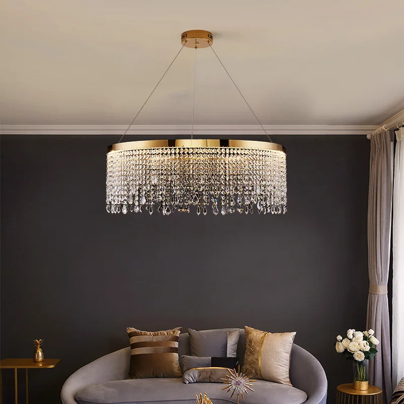 Nordic Round Bedroom Led Chandelier Living Room Restaurant Hotel Cafe Personality Fashion Home Crystal Decorative Lighting
Nordic Round Bedroom Led Chandelier Living Room Restaurant Hotel Cafe Personality Fashion Home Crystal Decorative Lighting