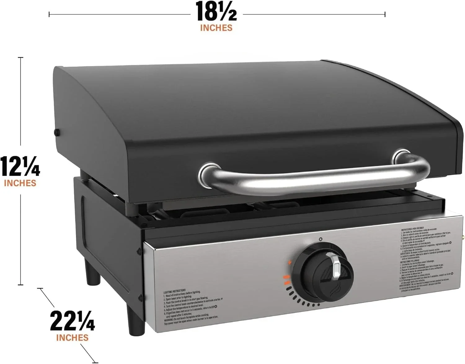 1814 Stainless Steel Propane Gas Portable, Flat Top Griddle Frill Station for Kitchen, Camping, Outdoor, Tailgating, Tabletop
1814 Stainless Steel Propane Gas Portable, Flat Top Griddle Frill Station for Kitchen, Camping, Outdoor, Tailgating, Tabletop