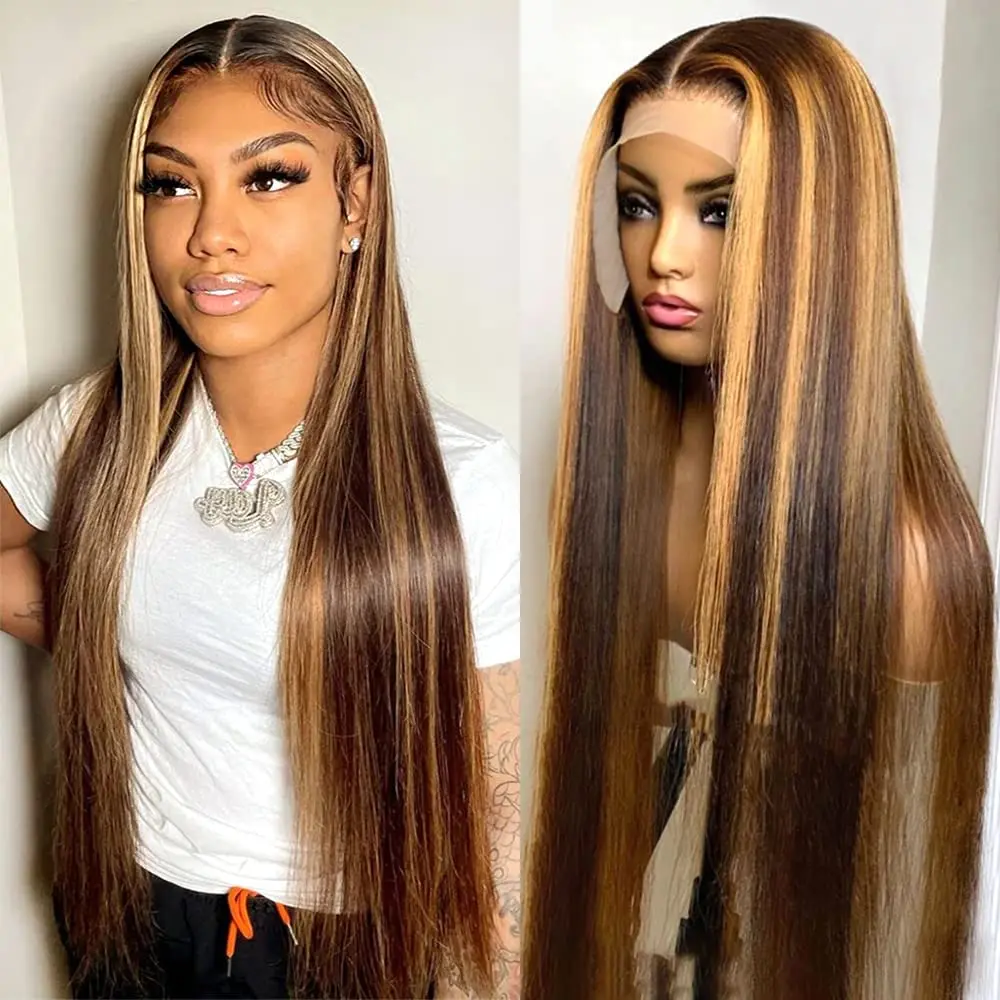 Highlight Wig Human Hair 13x4 Straight Human Hair Wigs Honey Blonde Straight Lace Frontal Wigs 4/27 Color Wig
Highlight Wig Human Hair 13x4 Straight Human Hair Wigs Honey Blonde Straight Lace Frontal Wigs 4/27 Color Wig