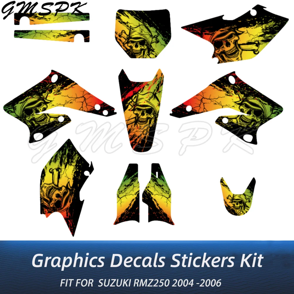Full Fairing Graphics Decals Stickers Kit Fit for Suzuki RMZ 250 RMZ250 2004 2005 2006 Motorcycle Background Number Customized
Full Fairing Graphics Decals Stickers Kit Fit for Suzuki RMZ 250 RMZ250 2004 2005 2006 Motorcycle Background Number Customized