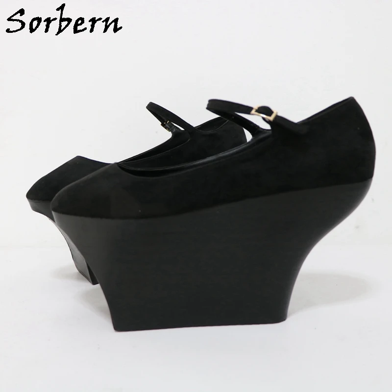 Sorbern Special Wedge High Heels Mary Jane Heelless Thick Platform Shoes Unisex Fetish Shoe Round Toe Play Fun Cosplay Custom
Sorbern Special Wedge High Heels Mary Jane Heelless Thick Platform Shoes Unisex Fetish Shoe Round Toe Play Fun Cosplay Custom