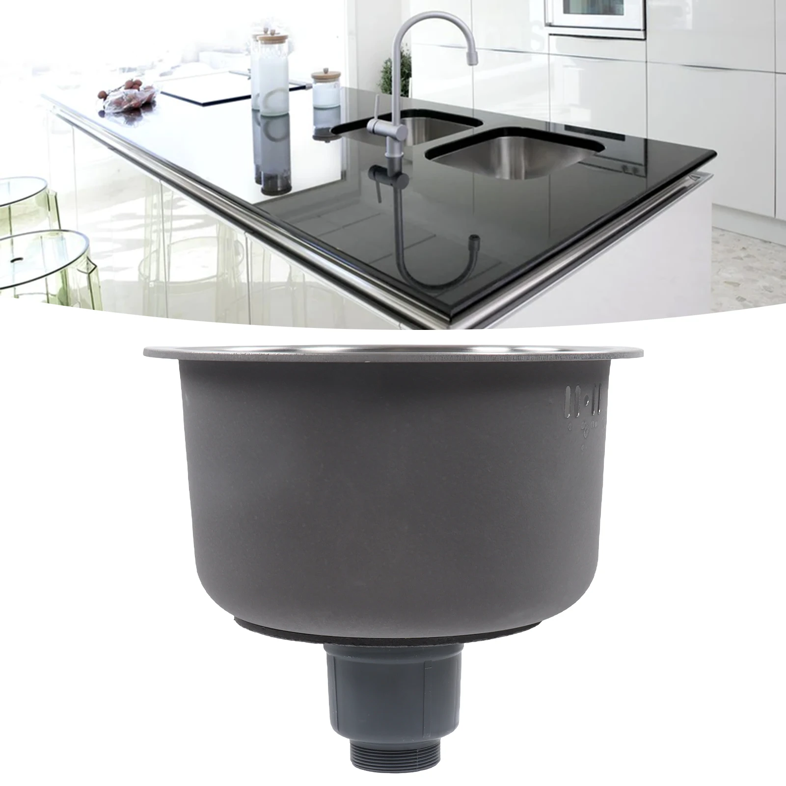 Mini Round Sink Stainless Steel Bar Kitchen Round Basin with Drainpipe Fitting 30cm Diameter Accessories Wash Basin
Mini Round Sink Stainless Steel Bar Kitchen Round Basin with Drainpipe Fitting 30cm Diameter Accessories Wash Basin