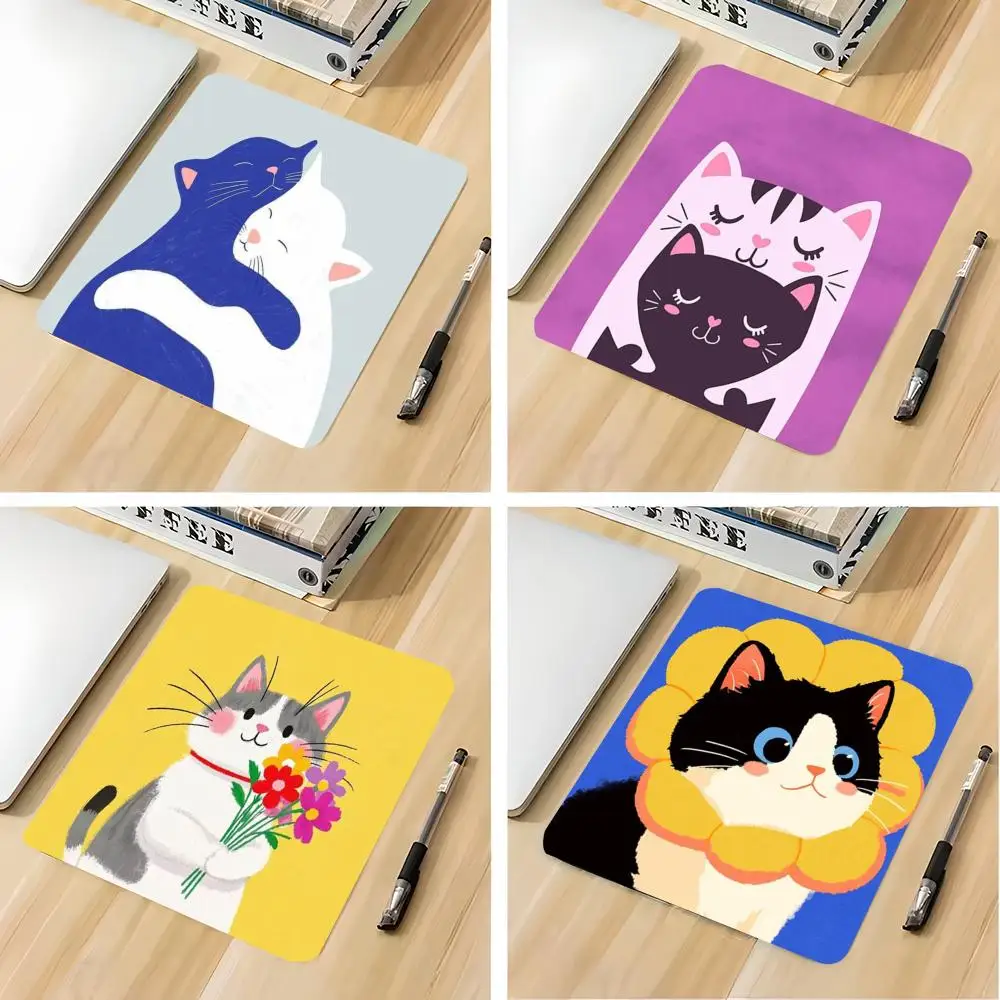 Cute Cat Mouse Pad Small Desk Mat Cartoon Kitty Love Flowers Gaming Mousepad Non-Slip Waterproof for Keyboard Laptop Office
Cute Cat Mouse Pad Small Desk Mat Cartoon Kitty Love Flowers Gaming Mousepad Non-Slip Waterproof for Keyboard Laptop Office