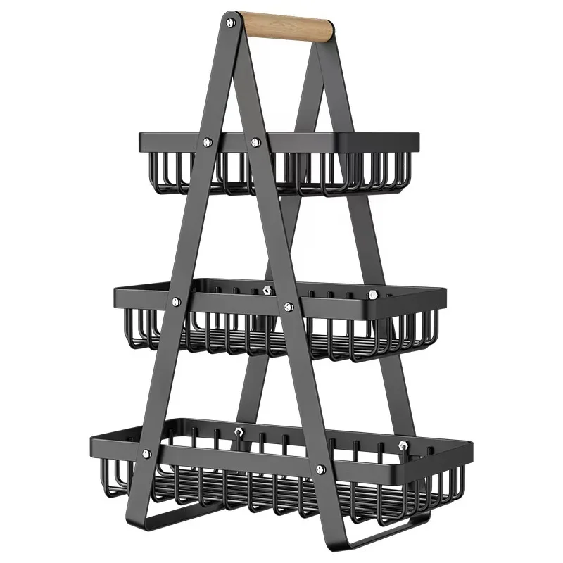 Detachable storage rack double-layer and three-layer fruit basket kitchen and living room storage hand-held basket
Detachable storage rack double-layer and three-layer fruit basket kitchen and living room storage hand-held basket