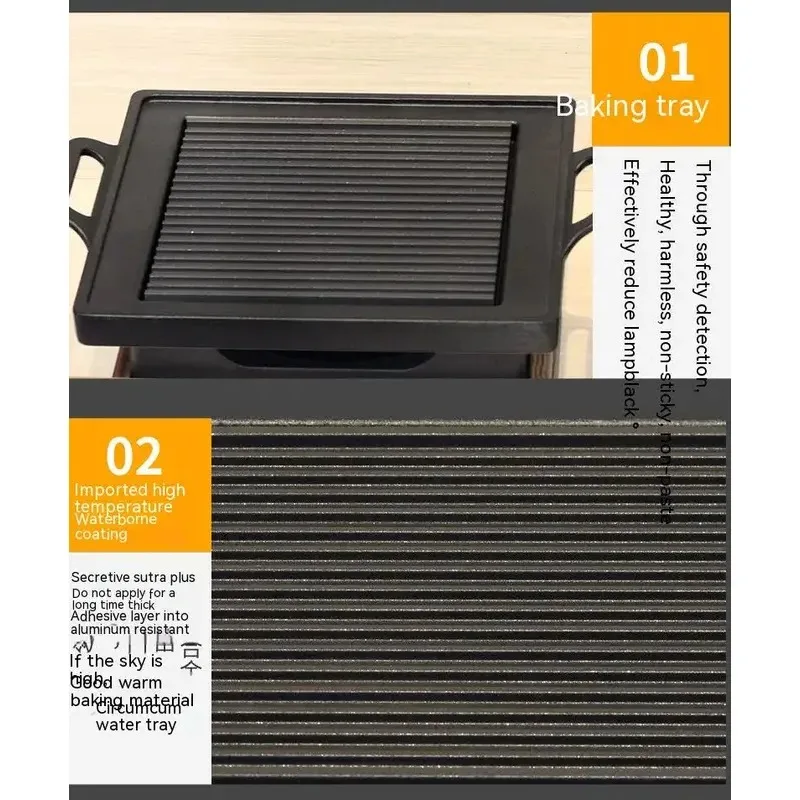 Бездымный портативный гриль-барбекю, корейский японский гриль-барбекю, угольная печь для барбекю, спиртовая плита, бытовые антипригарные инструменты для приготовления пищи
Бездымный портативный гриль-барбекю, корейский японский гриль-барбекю, угольная печь для барбекю, спиртовая плита, бытовые антипригарные инструменты для приготовления пищи