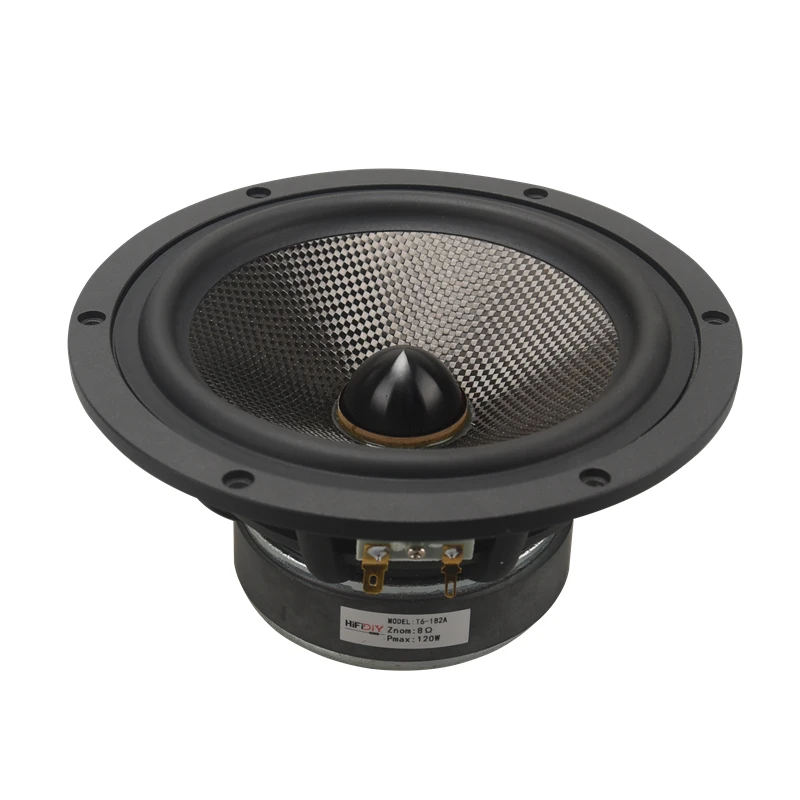 HIFIDIY LIVE hifi Composite carbon fiber basin 6.5 inch 182mm woofer speaker unit 4 8OHM 120W midbass loudspeaker T6-182A
HIFIDIY LIVE hifi Composite carbon fiber basin 6.5 inch 182mm woofer speaker unit 4 8OHM 120W midbass loudspeaker T6-182A