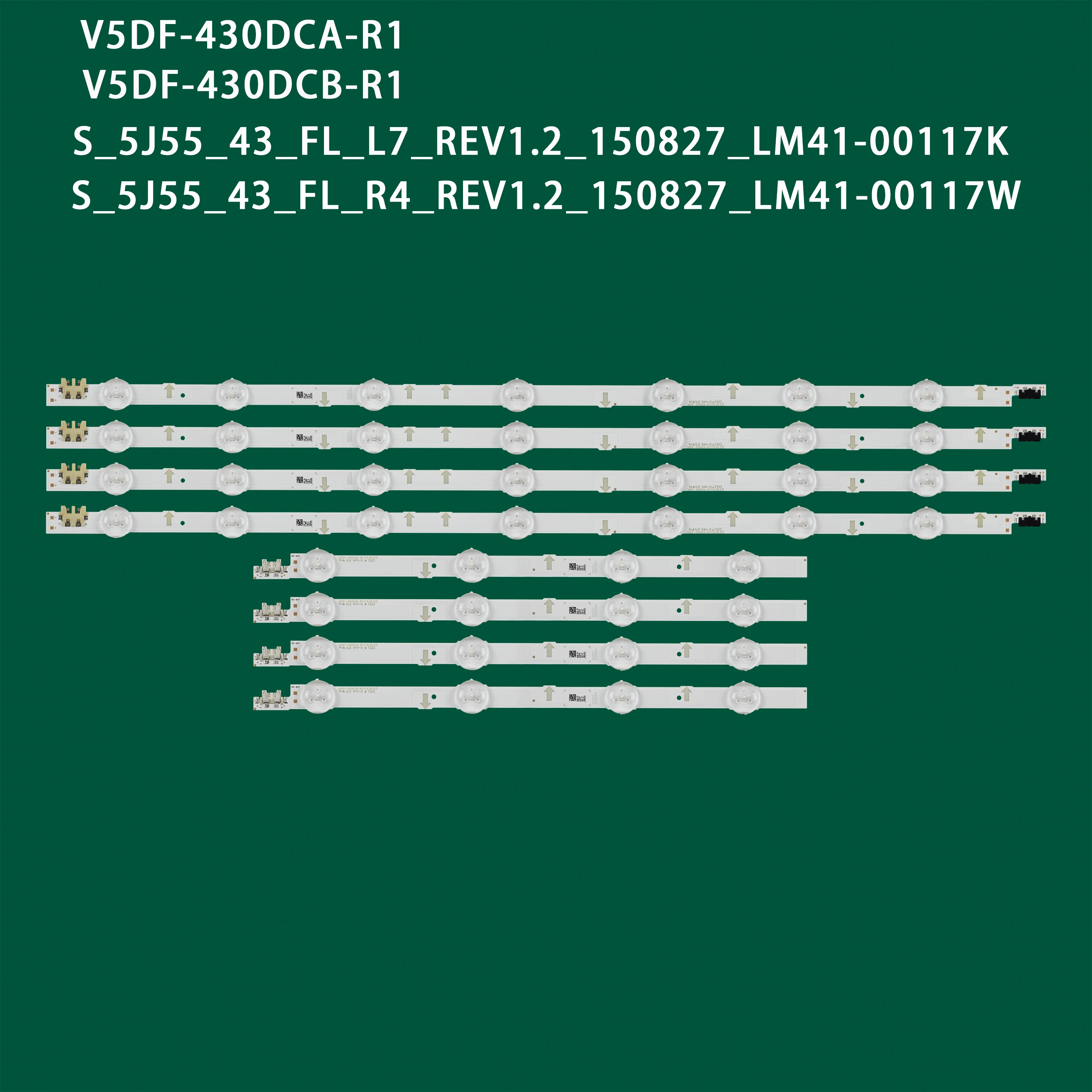 LED Backlight strip For 43" TV UE43J5500AU UE43J5570 UE43J5670 UA43J5088 BN96-36336A BN96-36337A S_5J55_43_FL_L7 S_5J55_43_FL_R4
LED Backlight strip For 43" TV UE43J5500AU UE43J5570 UE43J5670 UA43J5088 BN96-36336A BN96-36337A S_5J55_43_FL_L7 S_5J55_43_FL_R4
