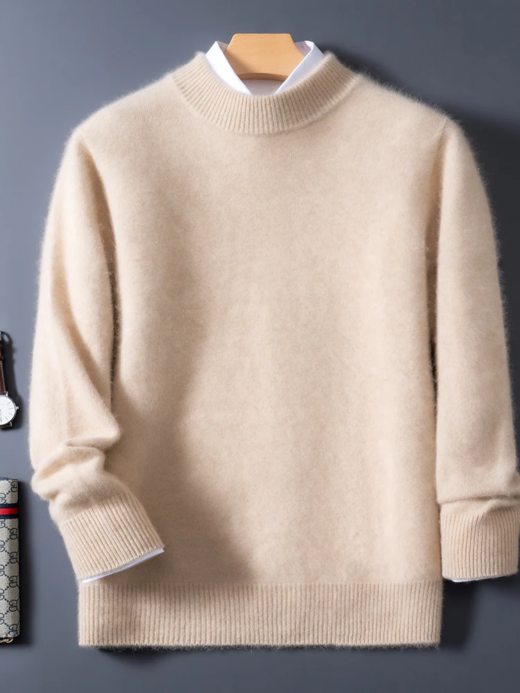Men Cashmere Sweater Autumn Winter Mock Neck Pullover Basic Wool Bottom Clothing 100% Merino Wool Knitwear Warm Cosy Clothes
Men Cashmere Sweater Autumn Winter Mock Neck Pullover Basic Wool Bottom Clothing 100% Merino Wool Knitwear Warm Cosy Clothes