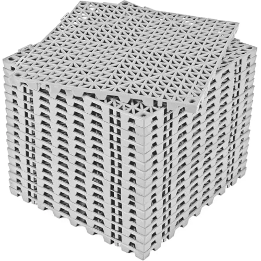 Modular Interlocking Cushion 18P 11.8" x 11.8" Interlocking Rubber Floor Drain Holes Non-Slip Splicing Drainage Mats for Deck,
Modular Interlocking Cushion 18P 11.8" x 11.8" Interlocking Rubber Floor Drain Holes Non-Slip Splicing Drainage Mats for Deck,