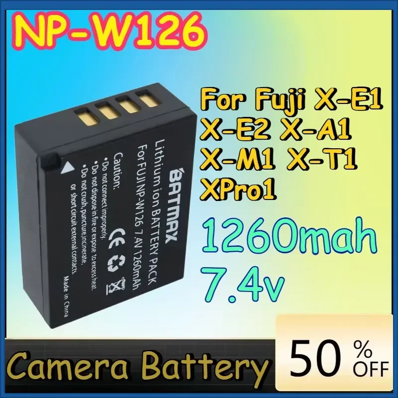 NP-W126 1260mah 7.4v Replacement Battery for Fuji X-E1 X-E2 X-A1 X-M1 X-T1 XPro1 NP-W126s
NP-W126 1260mah 7.4v Replacement Battery for Fuji X-E1 X-E2 X-A1 X-M1 X-T1 XPro1 NP-W126s
