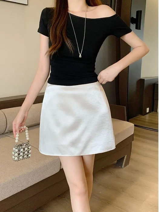 plus Size Women's Satin High Waist A-Line Skirt Summer New Style Slimming Pure Desire Elegant Korean Style Commute
plus Size Women's Satin High Waist A-Line Skirt Summer New Style Slimming Pure Desire Elegant Korean Style Commute