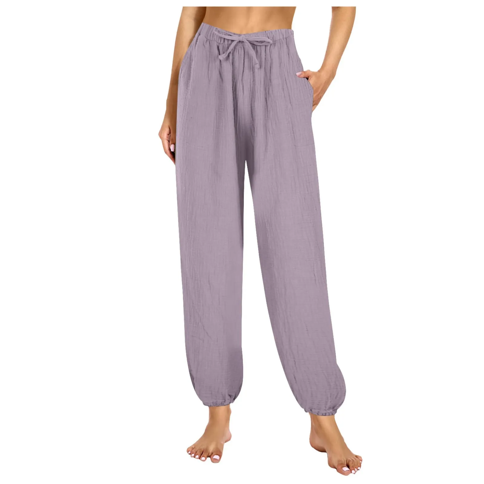 Ladies Solid Color Wrinkled Simplicity Trousers Elastic High Waist Loose Fit Long Pants Casual Straight Leg Pants For Female
Ladies Solid Color Wrinkled Simplicity Trousers Elastic High Waist Loose Fit Long Pants Casual Straight Leg Pants For Female