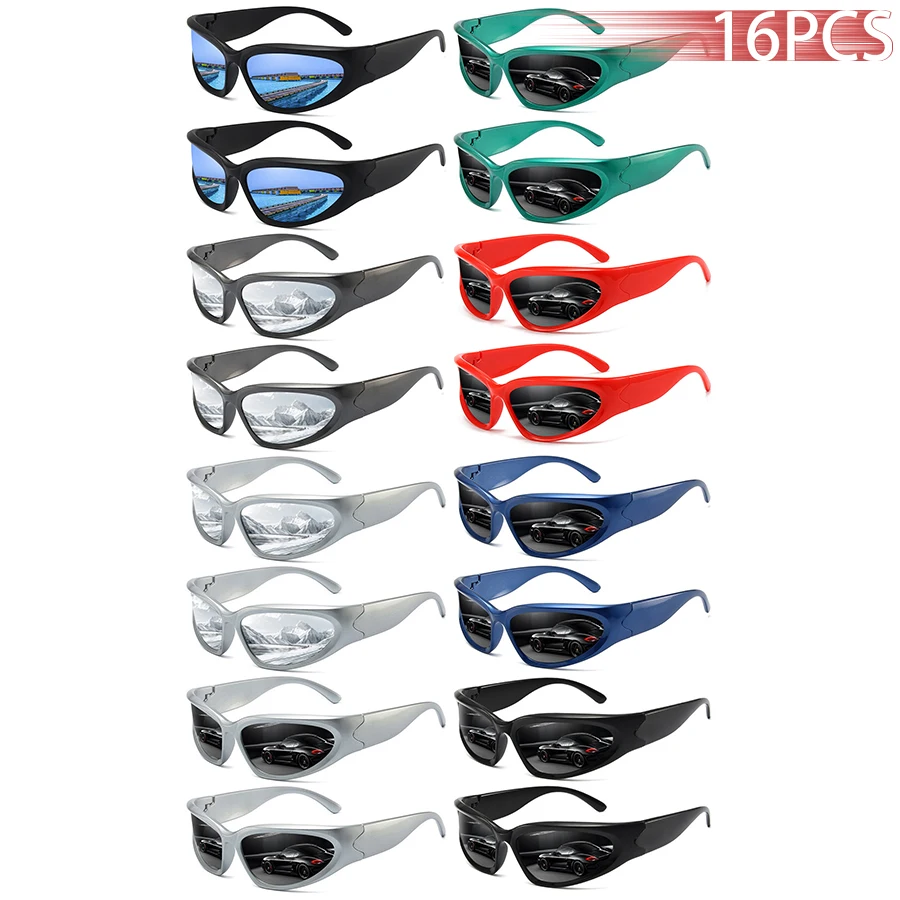 16 PCS Y2k Classic Punk Around Vintage Sunglasses Women Men Luxury Brand Designer Sun Glasses Fashion Sport UV400 Eyewear
16 PCS Y2k Classic Punk Around Vintage Sunglasses Women Men Luxury Brand Designer Sun Glasses Fashion Sport UV400 Eyewear