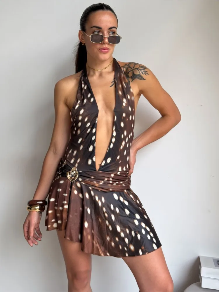 Retro Bikini Printed Fashion Two Piece Rompers And Cover Up With Skirt Tight Women's Bandage Summer Beach Luxury Elegant
Retro Bikini Printed Fashion Two Piece Rompers And Cover Up With Skirt Tight Women's Bandage Summer Beach Luxury Elegant