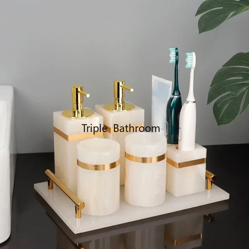 1pc White Natural Marble Toiletries Bathroom Accessories Soap Dispenser Cotton Swab Holder Toothbrush Holder Bathroom Decoration
1pc White Natural Marble Toiletries Bathroom Accessories Soap Dispenser Cotton Swab Holder Toothbrush Holder Bathroom Decoration