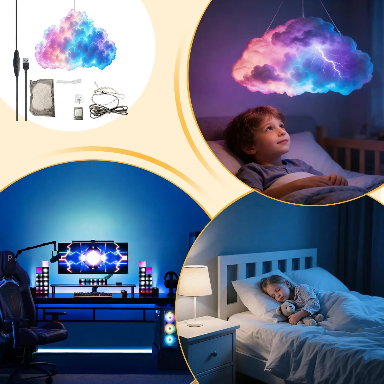 Облачные светильники для спальни, настенное RGB-освещение, декор, USB-облачная лампа для дома, спальни, гостиной, кабинета, игровой комнаты для
Облачные светильники для спальни, настенное RGB-освещение, декор, USB-облачная лампа для дома, спальни, гостиной, кабинета, игровой комнаты для