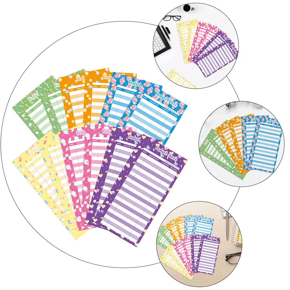 24Pcs Candy Print Budget Sheets Consumption Cards Useful Budget Planner Cards for Personal Business Use
24Pcs Candy Print Budget Sheets Consumption Cards Useful Budget Planner Cards for Personal Business Use