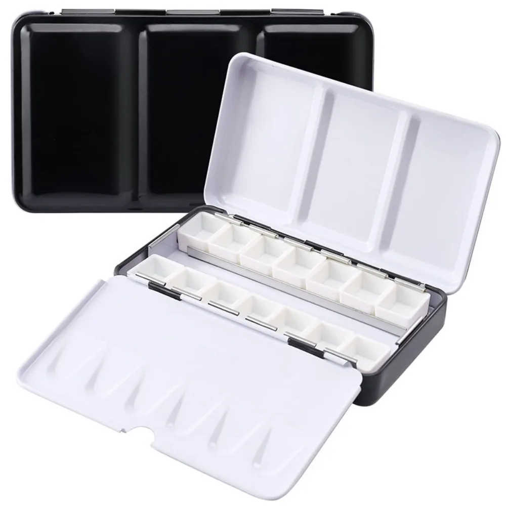 Portable 12/24/52 Grid Empty Watercolor Palette Rectangular Thicken Empty Paint Case Metal Watercolor Tin Palette Student
Portable 12/24/52 Grid Empty Watercolor Palette Rectangular Thicken Empty Paint Case Metal Watercolor Tin Palette Student