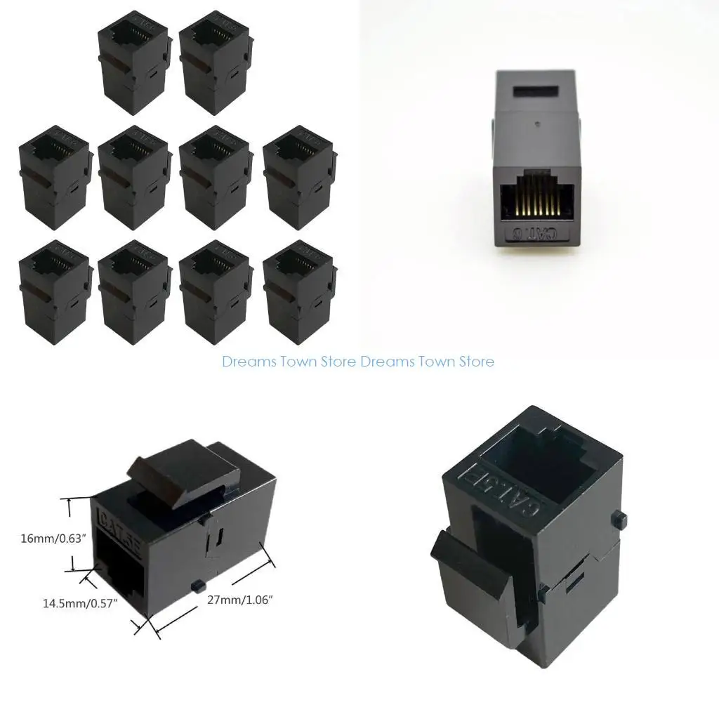 HX6A 10Pcs Keystone CAT6 CAT5E Straight Through Keystone Modules Adapter Couplers
HX6A 10Pcs Keystone CAT6 CAT5E Straight Through Keystone Modules Adapter Couplers